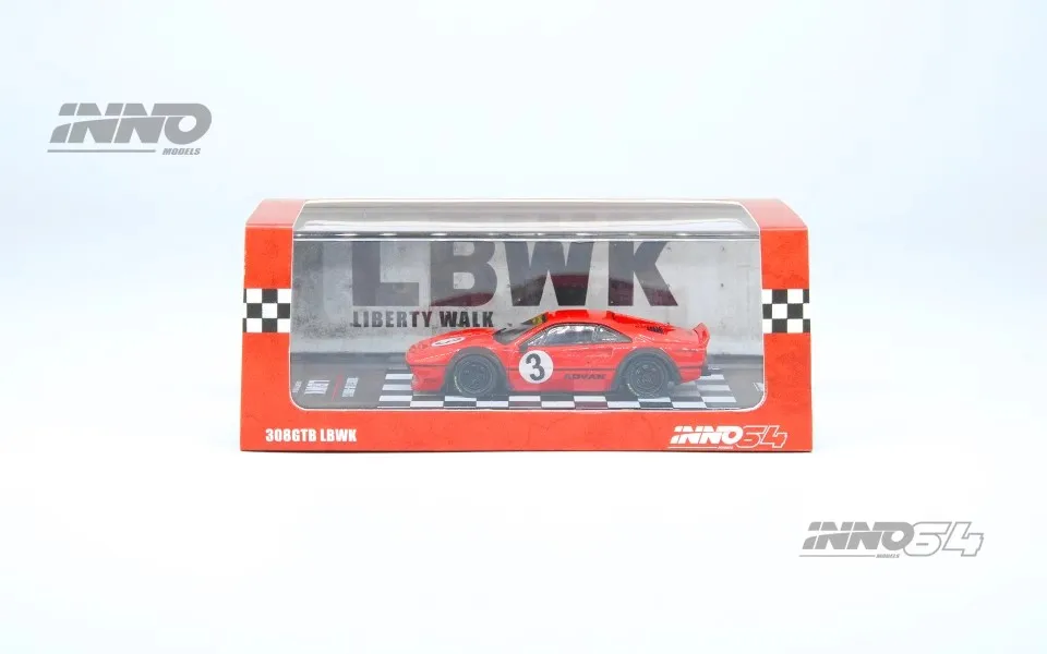 

INNO 1:64 фунта widebody модифицированный гоночный автомобиль 308 GTB красный сплав коллекция моделей автомобилей Украшение