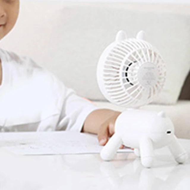 Ventilateur de bureau rotatif pour chiot, Portable, Rechargeable