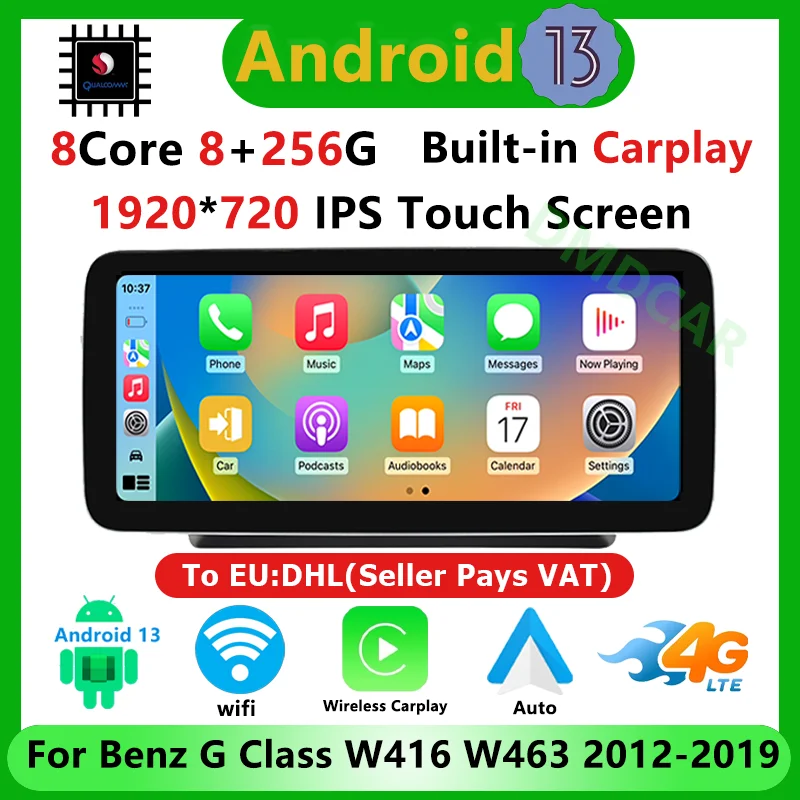 

Snapdragon Android13 Radio Multimedia Player GPS Navigation Screen 8+256G Carplay Auto For Mercedes Benz G-Class W461 W463 G350