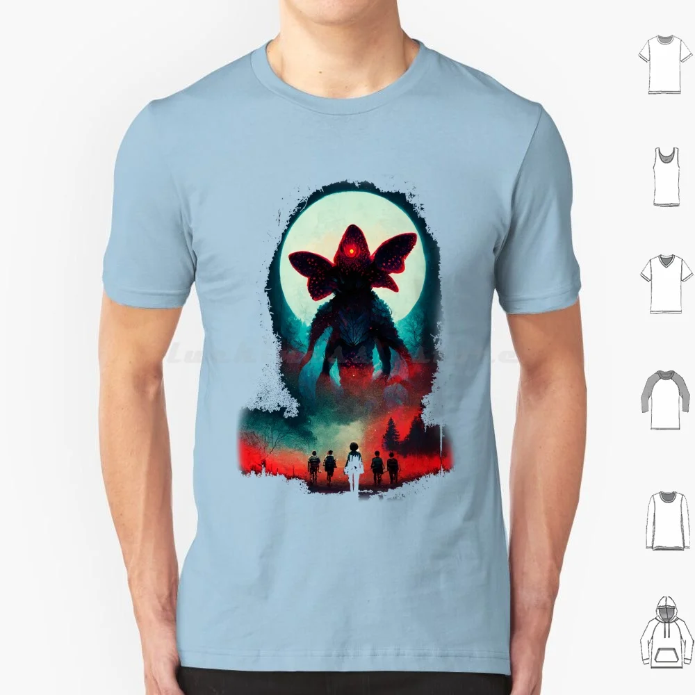 thumbnail image 1 of ( Demogorgon ) T Shirt 6xl Cotton Cool Tee Things Stranger Will Byers Mike Eleven Lucas Dustin 80s Hawkins Netflix 1980s 11, 1 of 5