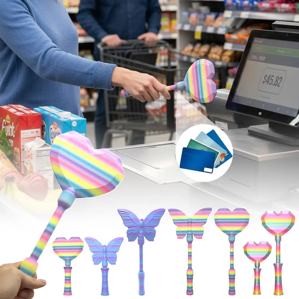 Kreativer 3D-gedruckter Stern-Zauberstab zum Bezahlen, Tap-to-Pay Kreditkartenhalter-Stab, Tragbar und Leicht für Kinder und Erwachsene zur täglichen Nutzung – Detail 2