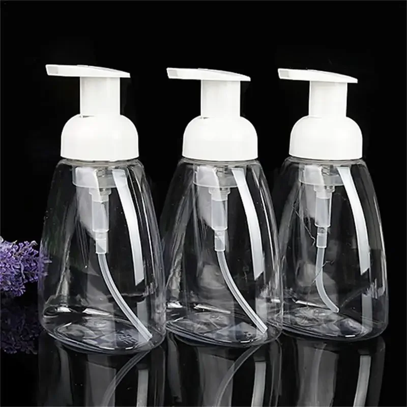Plastic Bottle Foam Pump Cleaning Flask Hand Soap Shampoo Travel Dispenser Transparent Bottle 300ml 1pcs