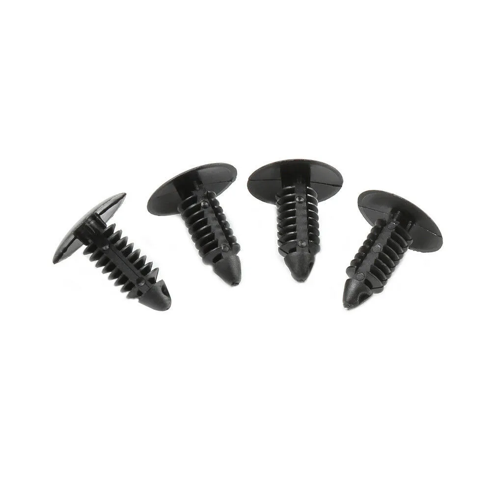 4 pezzi nero 7mm foro paraurti tappi Clip per fori targa anteriore copertura accessori interni in plastica Clip di fissaggio automatico