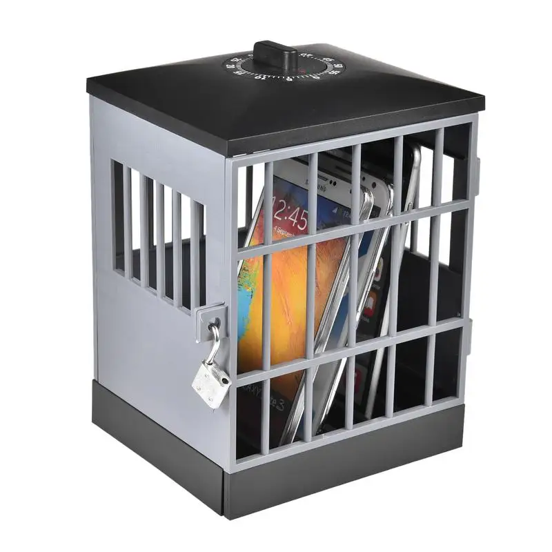 Sicher Smartphone Home Tisch Büro Gadget Qualität Lagerung Box Locking Käfig  Party Lagerung Handy Stahlgefängniszelle Gefängnis - AliExpress