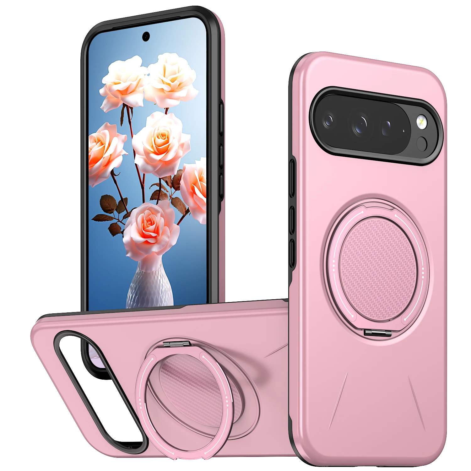 Magnetic 360° Rotating Phone Case with Shockproof Stand and Holder