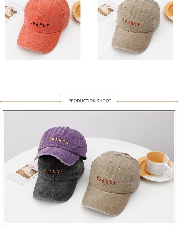 Chapeau délavé neuf et usé pour enfants, style de baseball rétro avec lettres de rue brodées, couples masculins et féminins, pare-soleil et crème solaire, chapeau en langue de canard_voghion.com