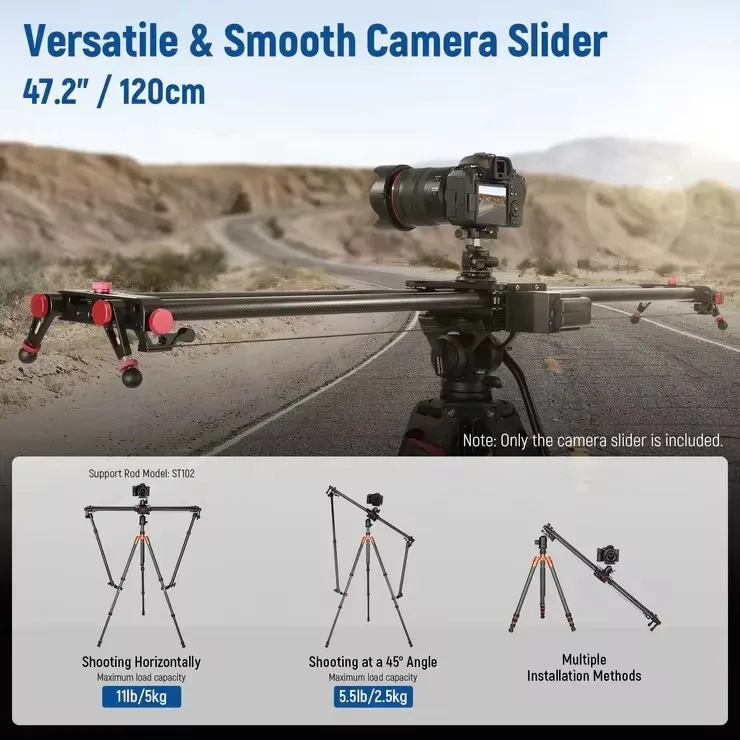 ..NEEWER ER1 Motorized Carbon Fiber Camera Slider Designed for videographers who want smooth and controlled camera motion