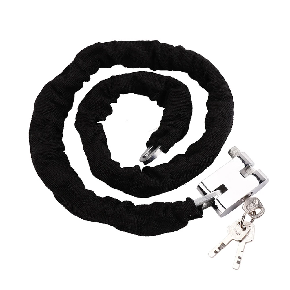 Motorrad-Fahrradschloss, robustes Kettenschloss, robustes 1,2 m langes Fahrrad-Sicherheitsvorhängeschloss mit 3 Schlüsseln