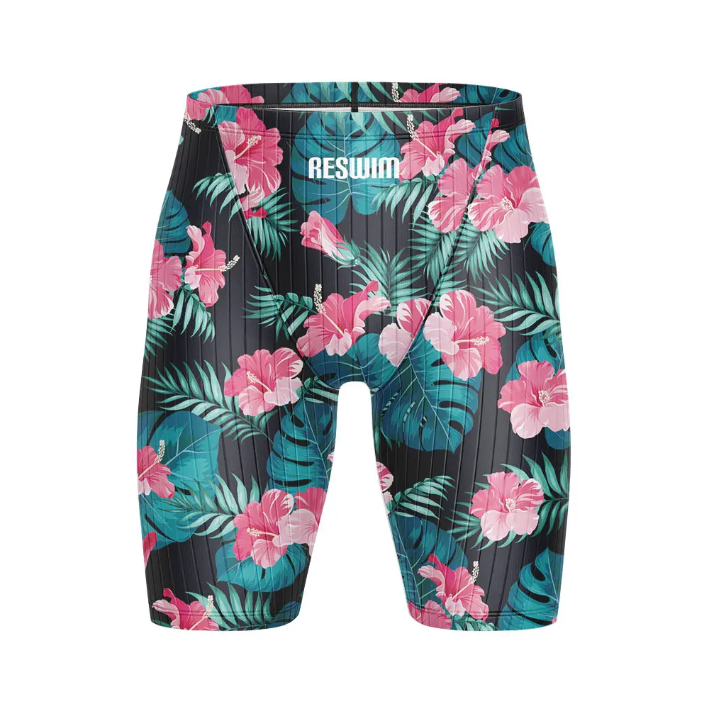 Men's Jammer Athletic Training Swimsuit Short Swimming Trunks Bathing Suit Beach Tights Shorts Quick Dry Lycra Surfing Pants