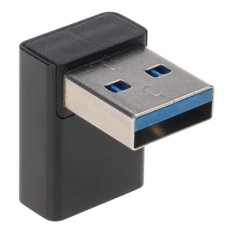USB-3.0-Adapter – 90 Grad, Typ-A Stecker/Buchse, 2 Stück (oben + Unten)