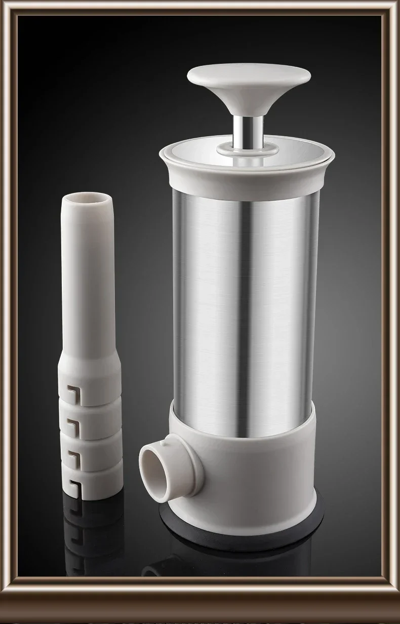 Manual sausage and meatball maker for precise filling