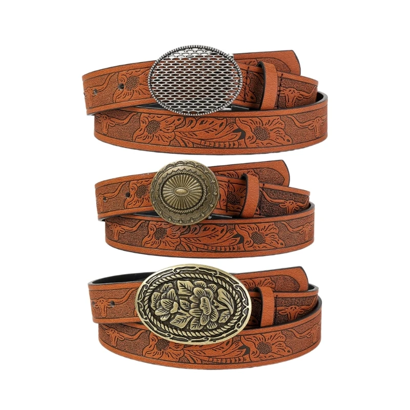 

Flower Waist Belt Embossed Chain for Cowboy Cowgirl Rock and Roll Punk Classical Belt Waist Chain Sexy Belt