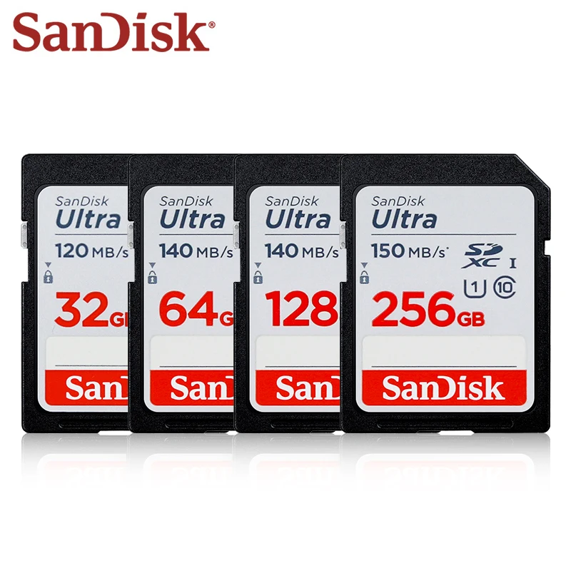 SanDisk-カメラ用の高速フラッシュメモリカード,u1,c10,ultra 32GB