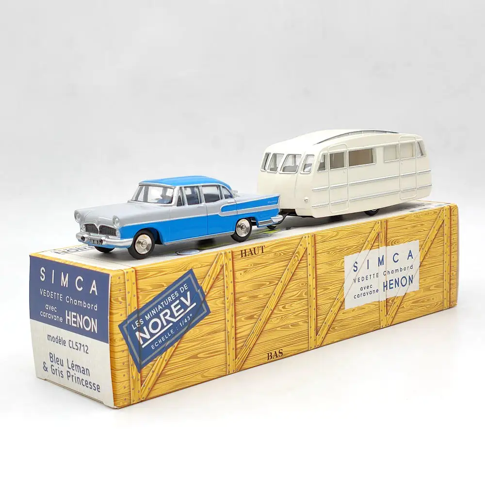 Norev 1/43 Per Simca Vedette Chambord E Caravane Henon 1958 Cl5712 Diecast Model Car Limited Collection Gift