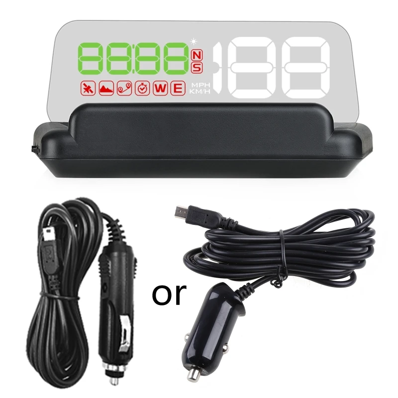 

Car HUD for Head Up Display GPS Speedometer Overspeed Alarm Speed ​​Projecto