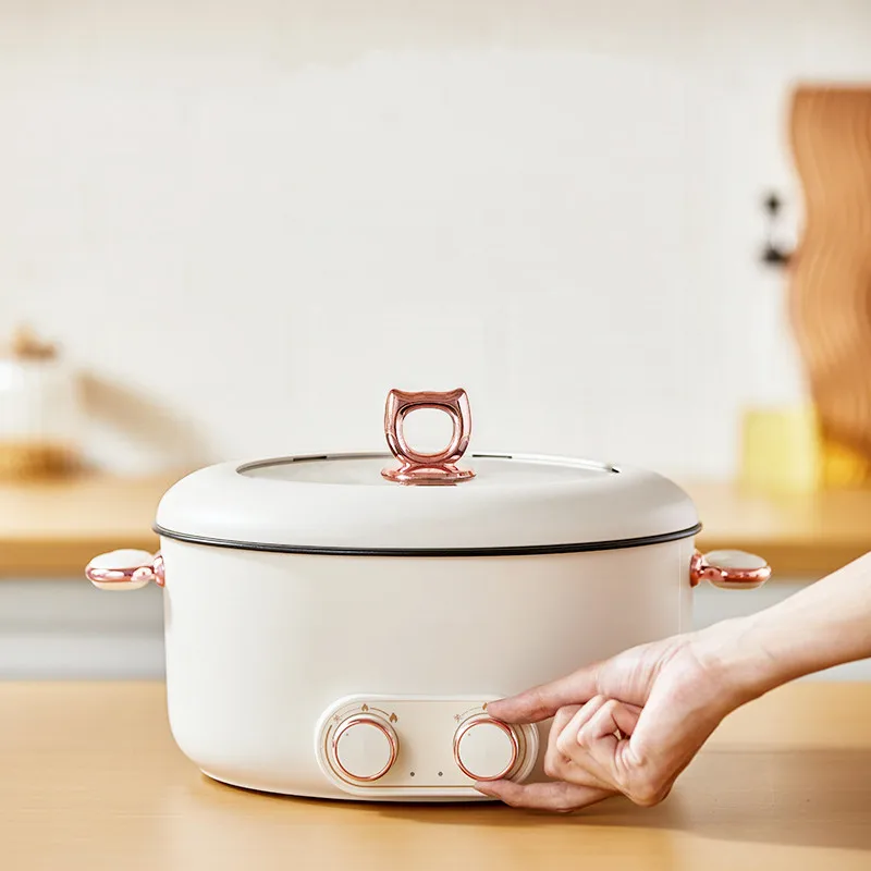 5L 6L Home Yuanyang Electric Hot Pot Electric Boiled Pan Large Capacity Double Soup Pots Non Stick Electric Frying Pan 2000W 4