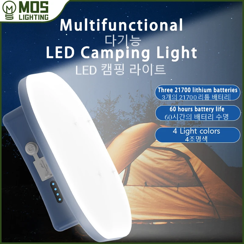Camping Lamp MOSLIGHTING 13500maH 80W Rechargeable LED Camping Strong Light With Magnet Zoom Portable Torch Tent Light Work Maintenance camping light,portable lanterns