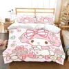Cartoon My Melody Duvet Cover Pillowcase Bedding Set Adult Boy Girl Bedroom Decoration Children Gift Single Double Large Size 2