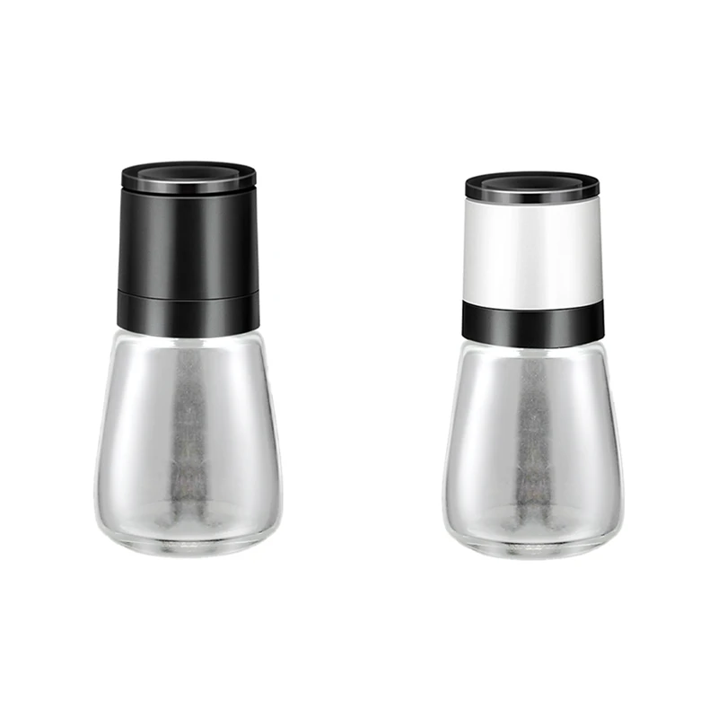 Manual Salt Pepper Grinder Transparent Glass Grinder Peppercorn Seasoning Bottle Kitchen Gadgets