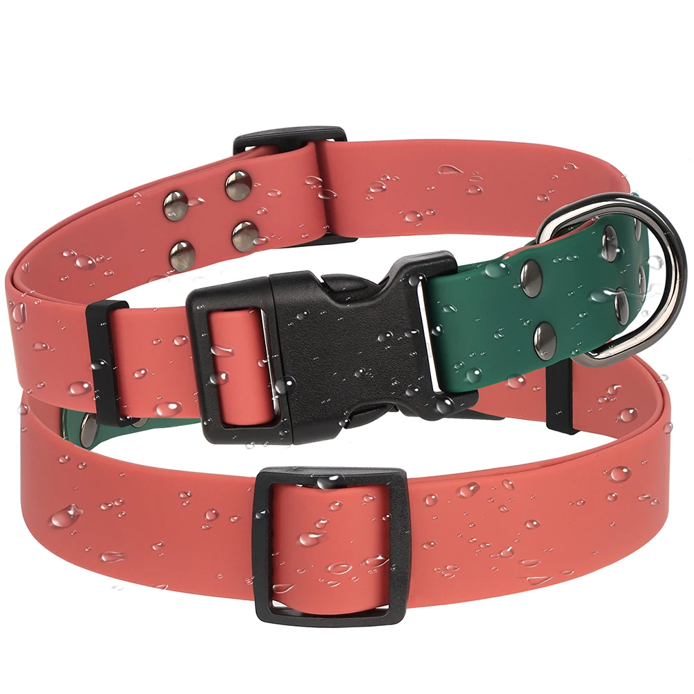 PVC Waterproof Dog Collar Durable Dog Swimming Collars Adjustable Pet Necklace For Small Medium Large Dogs Pitbull Labrador Pug
