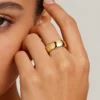 Bague de fiançailles en acier inoxydable pour femmes et hommes, couleur or, tailles américaines 4 5 6 7 8 9 10 11 12 13 14 15, livraison gratuite