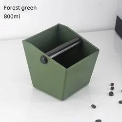 Enhanced Coffee Knock Box - Anti - Slip Espresso Grounds Container with Beveled Design (Green)