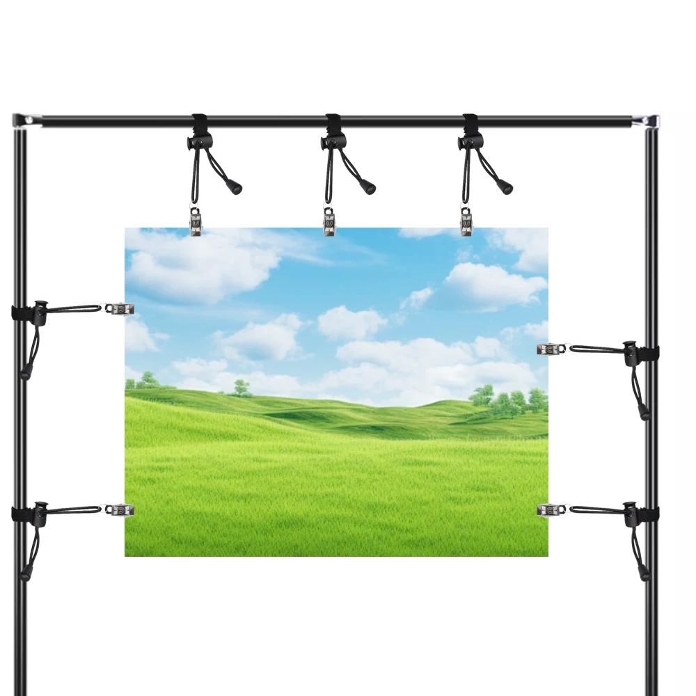 Photography Backdrop Side Clips Background Cloth Clamps 20cm Adjustable Elastic Cord Multi Functional Pants Shortening Clips photography backdrop clips