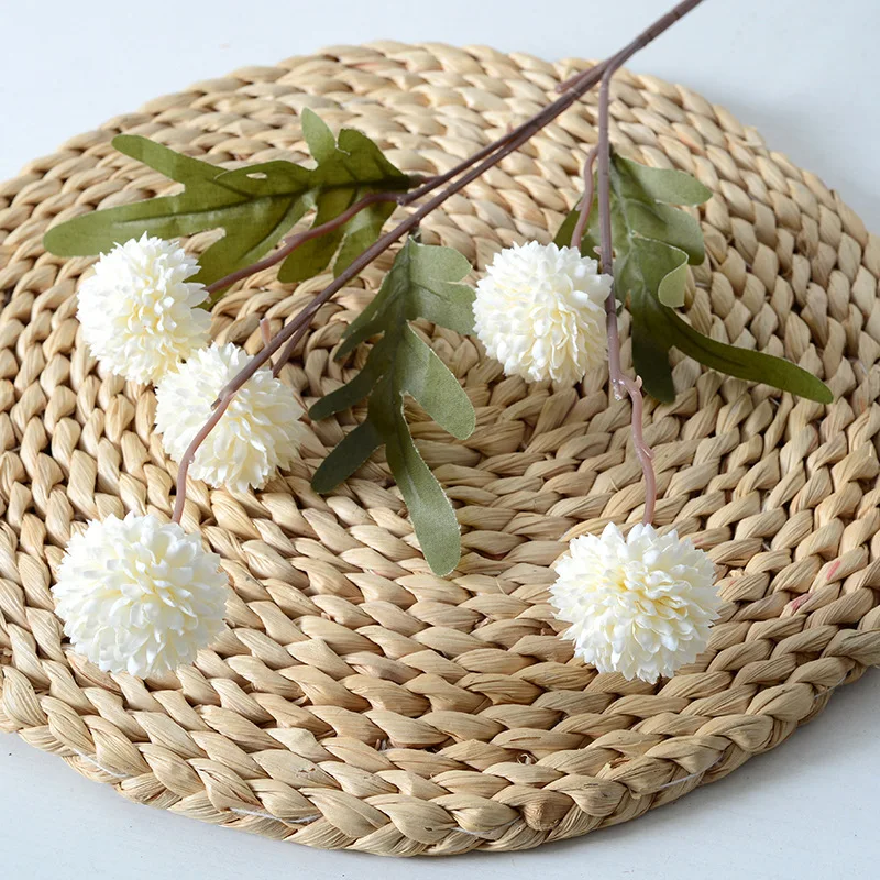 Lush Dandelion Artificial Flower Bouquet for Decor and Special Occasions