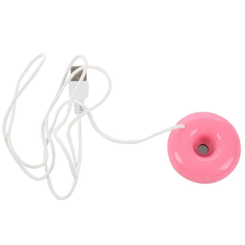 

New 5X Pink Donut Humidifier USB Office Desktop Mini Humidifier Portable Creative Air Purifier Pink