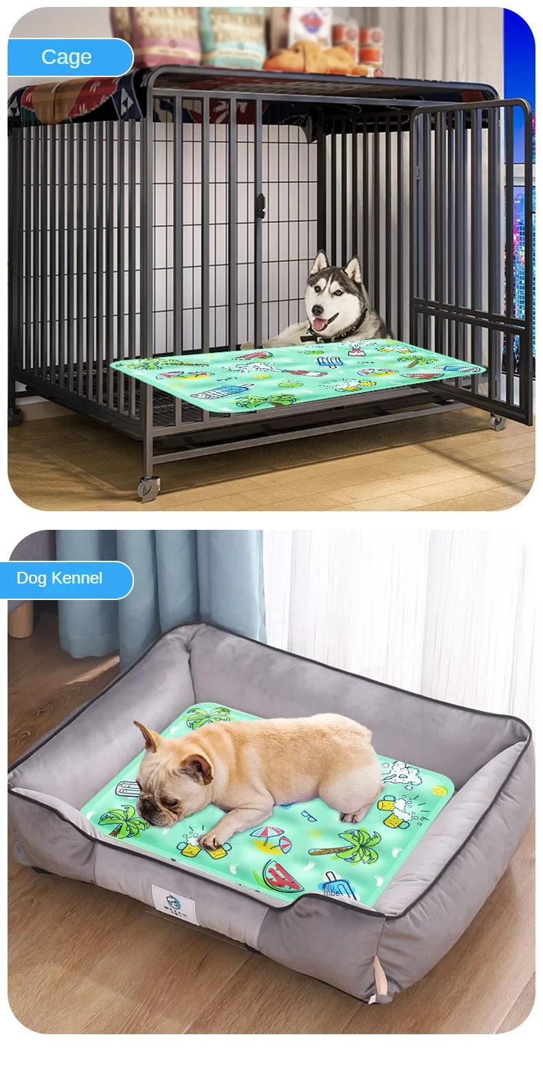 Ice Cooling Mat For Dogs And Cats Washable Pet Summer Blanket_voghion.com