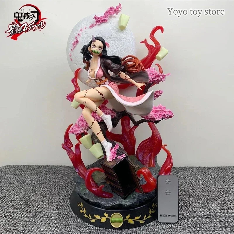 

31/42cm Gk Demon Slayer Anime Figure Kamado Nezuko With Light Action Figurine Collectible Model Doll Statue Gift Toys For Child