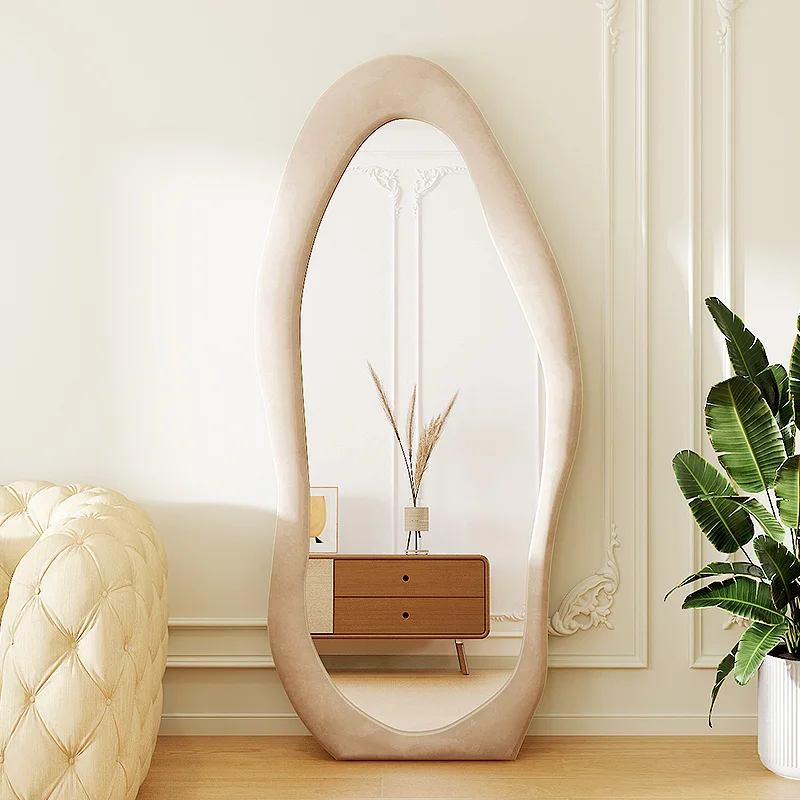 

Gift Wall Mirror Art Irregular Huge Full Length Elegant Designer Mirror Makeup Standing Espelho Decorativo Salon Decoration