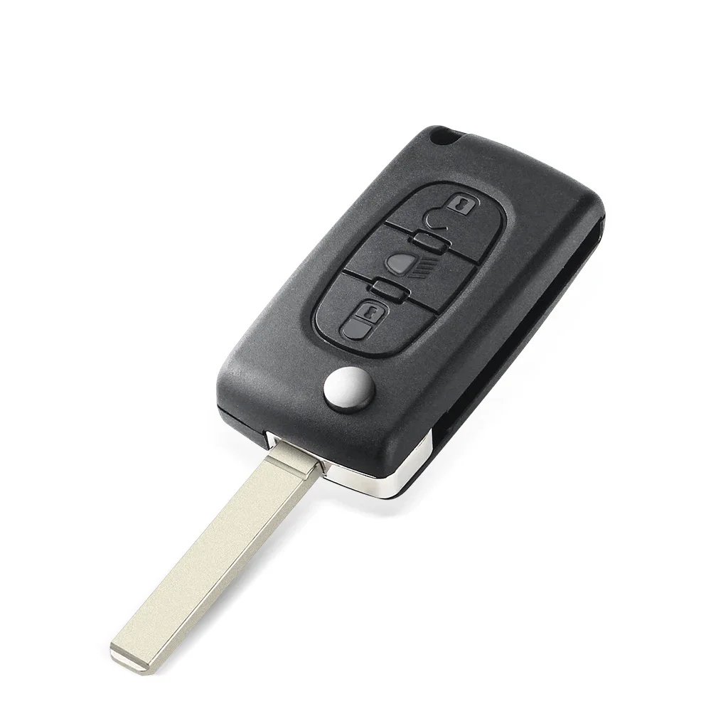 KEYYOU Flip Key 2 Buttons VA2/HU83 Blade Car Key Fob ASK FSK For Peugeot 307 3008 308 408 433MHz ID46 7941 CE0536 CE0523 car remote key car key