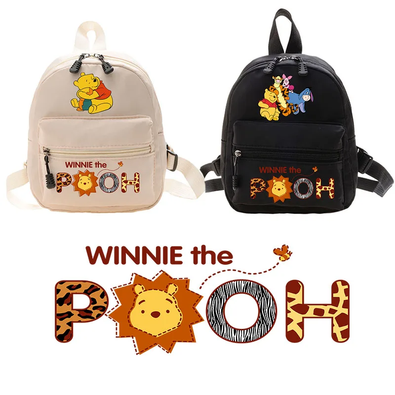 

Winnie the Pooh Cute Women Backpack New College Style Cartoon Shoulder Bags Simple Teenage Girls Casual Kawaii Travel Backpacks