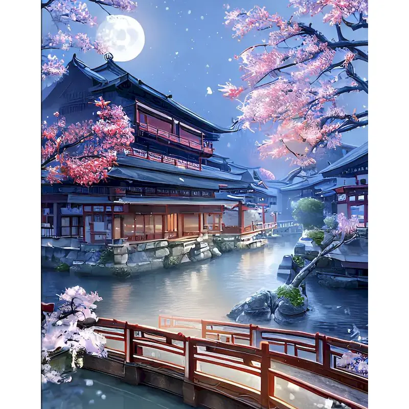 DIY Animal Scenery Painting on Canvas - Home Decor Kit (60x75cm)