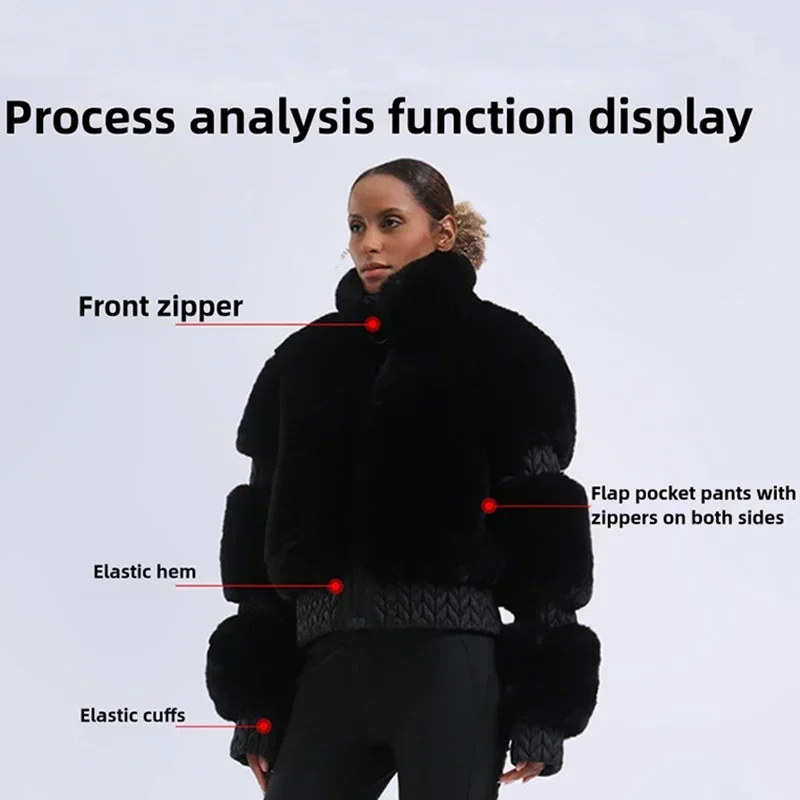Windproof Warm Skiing Jacket Female Winter Thick Snowboard Coats Extremely Cold Parkas The West Clothes Snowfield Ski Women Tops winter jacket ski jacket