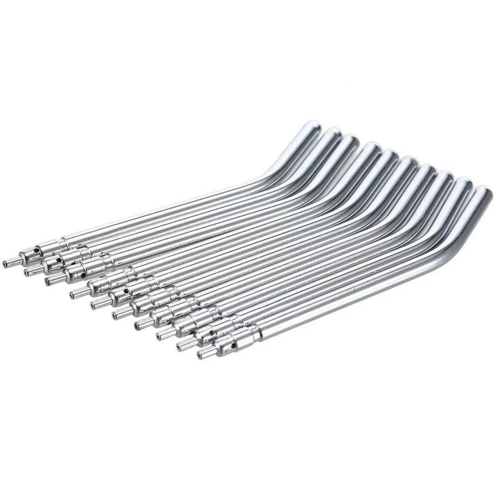 10Pcs Dental Nozzles Tips 3 Way Syringe Tips Stainless Steel Air Water Spray Triple Syringe Dentistry Chair Unit Spare Parts