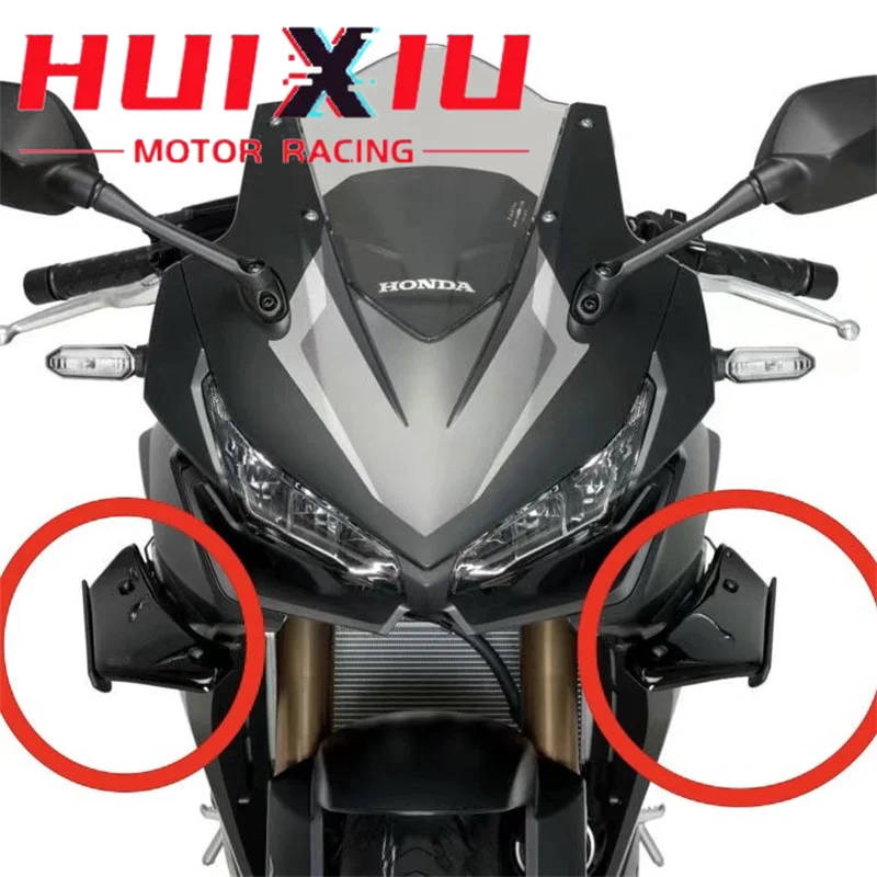 

Для Honda new CBR500R cbr 500 r 2019-2022 2023 аксессуары для мотоцикла передняя зеркальная сторона крыла ветрового ребра спойлера отделка крышки