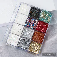 12 Color Eco-friendly PET Mixed Chunky Glitter Gift Box Set For Christmas Decoration Face And Body Glitter Gel 1