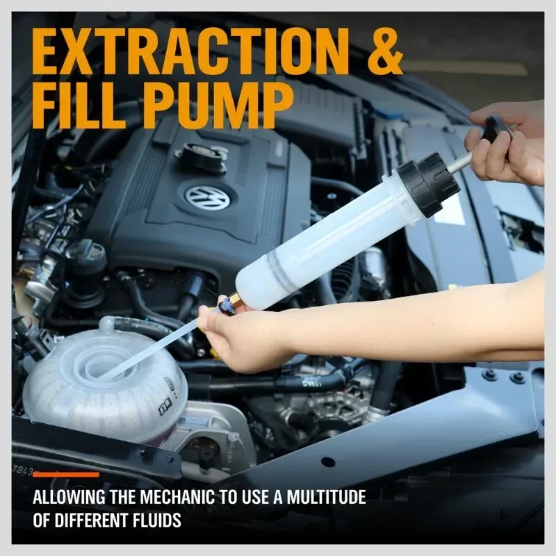 1pc Oil Fluid Extractor Filling Oil Change Syringe Bottle Transfer Automotive Fuel Extraction Pump Hand Tool Extractor Pump