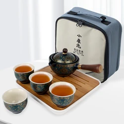 Exquisite Floral Design Porcelain Tea Maker and Infuser Set (B)