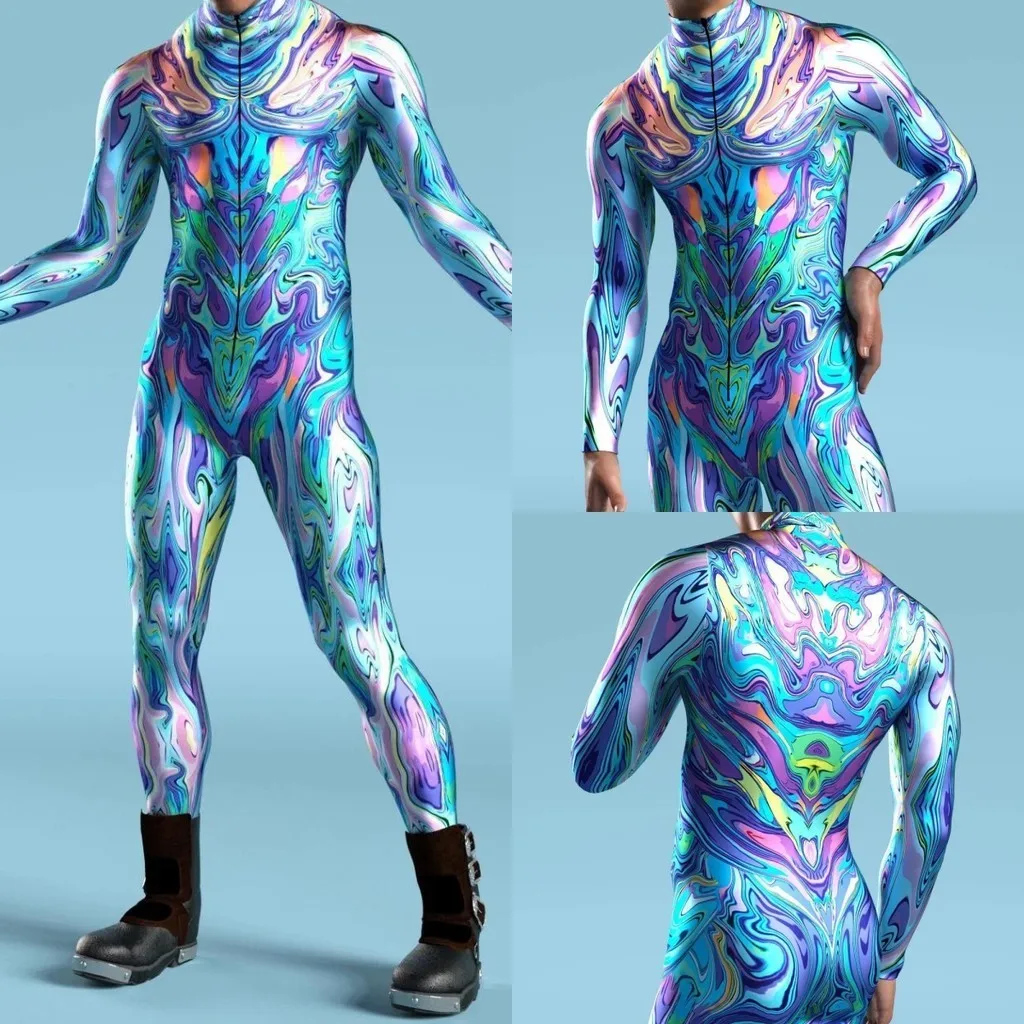 

Унисекс, кибер-панк, 3D цифровая печать, Хэллоуин, вечерние, одежда для ролевых игр, женский и мужской костюм для косплея, карнавальный комбинезон