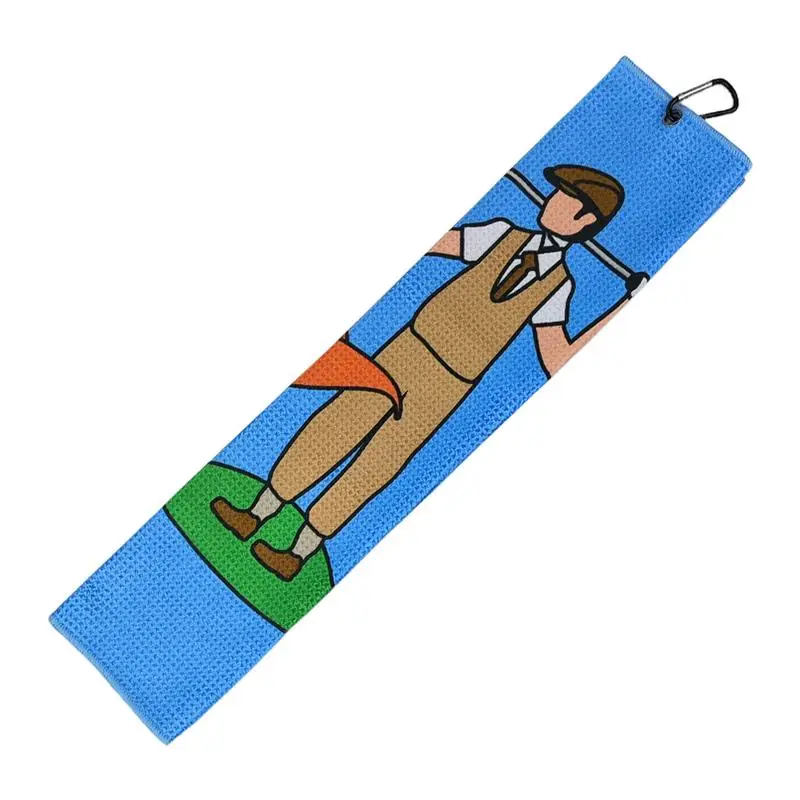 

Полотенца для гольфа, дышащее полотенце с карабином, абсорбирующее полотенце для мешков для гольфа, полотенце для очистки, для удаления песчаной грязи