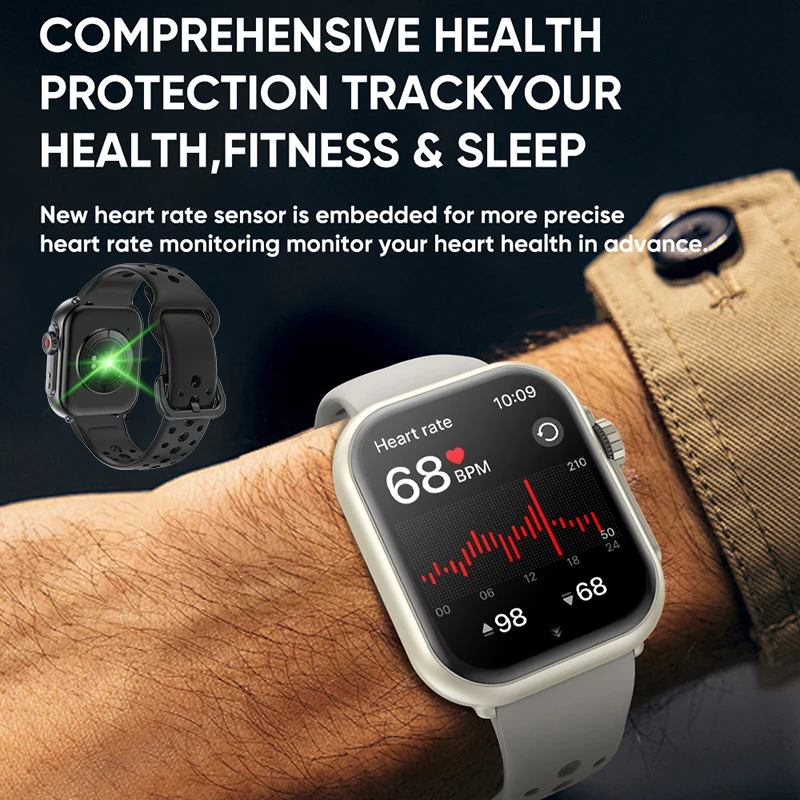 Watch Ultra 2 SE Men Women 1000mAh 150+Sport Mode Heart Rate HD Bluetooth Call GPS Track Waterproof Smart Watch For iOS Android 4