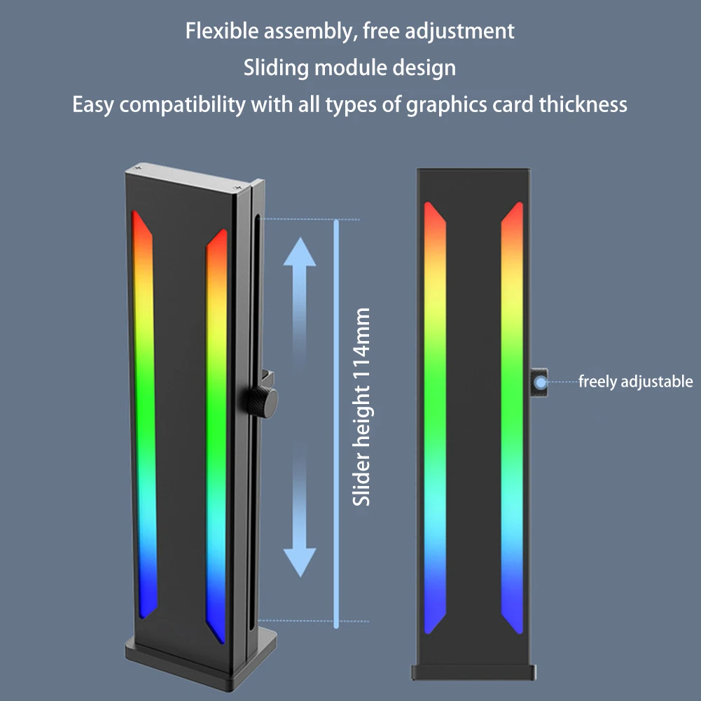 Adjustable Video Card Jack 5V 3PIN RGB Graphics Card Brace Support AURA SYNC Aluminum Alloy Multifunctional Computer