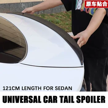 Spoiler universale 121 cm Car-Styling 5D Wing Trunk Carbon Look Per Audi BMW Toyota Honda KIA Hyundai Opel Tutte le auto