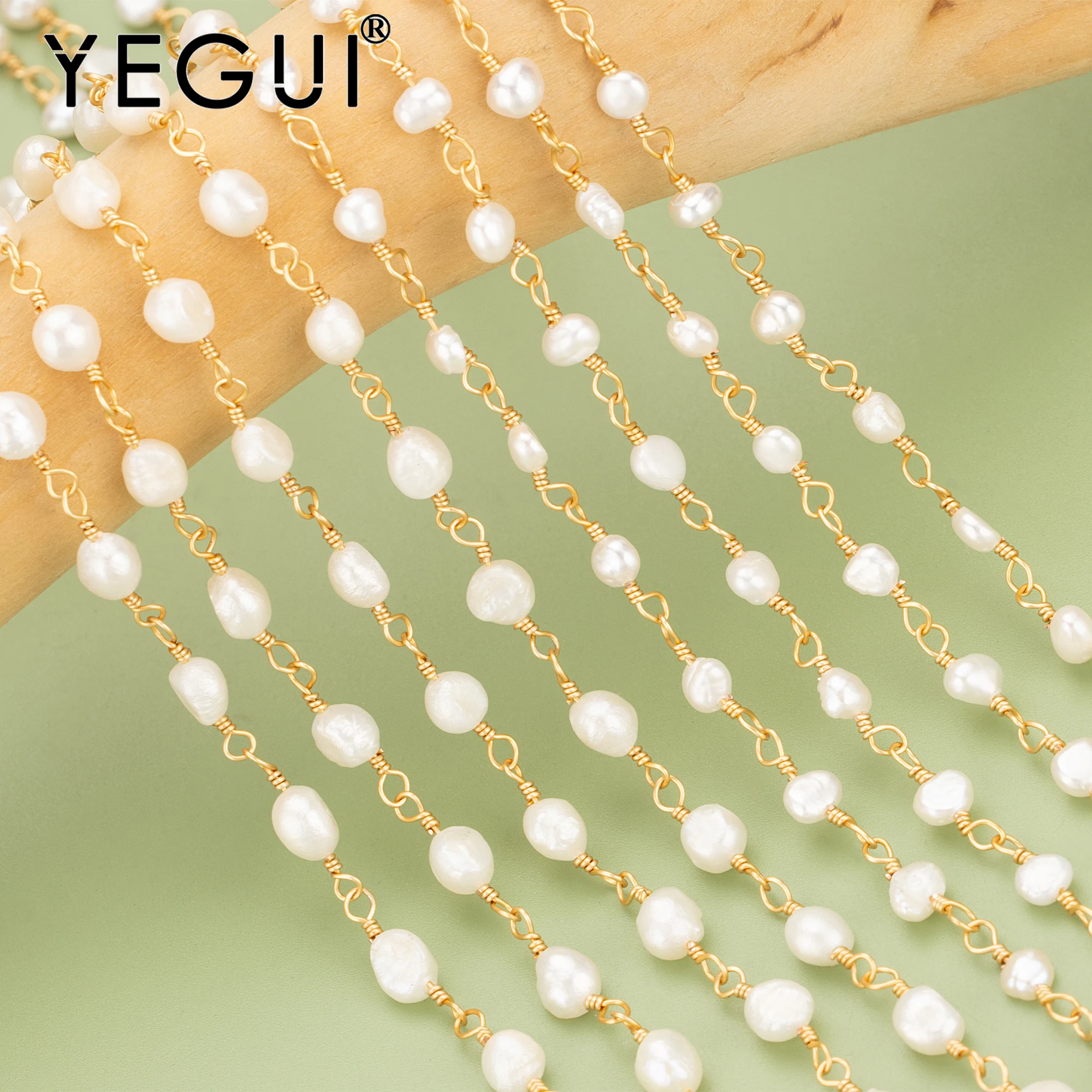 

YEGUI C326,chain,hand made,natural pearl,nickel free,18k gold plated,copper,jewelry making findings,diy bracelet necklace,1m/lot