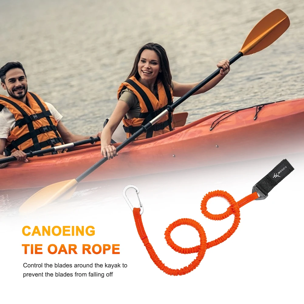 1-5Pcs Kayak Paddle Leash Wear-resistant Canoe Boat Stretchable Kayak Paddle Camping Tent Leash Adjustable Holder Lanyard