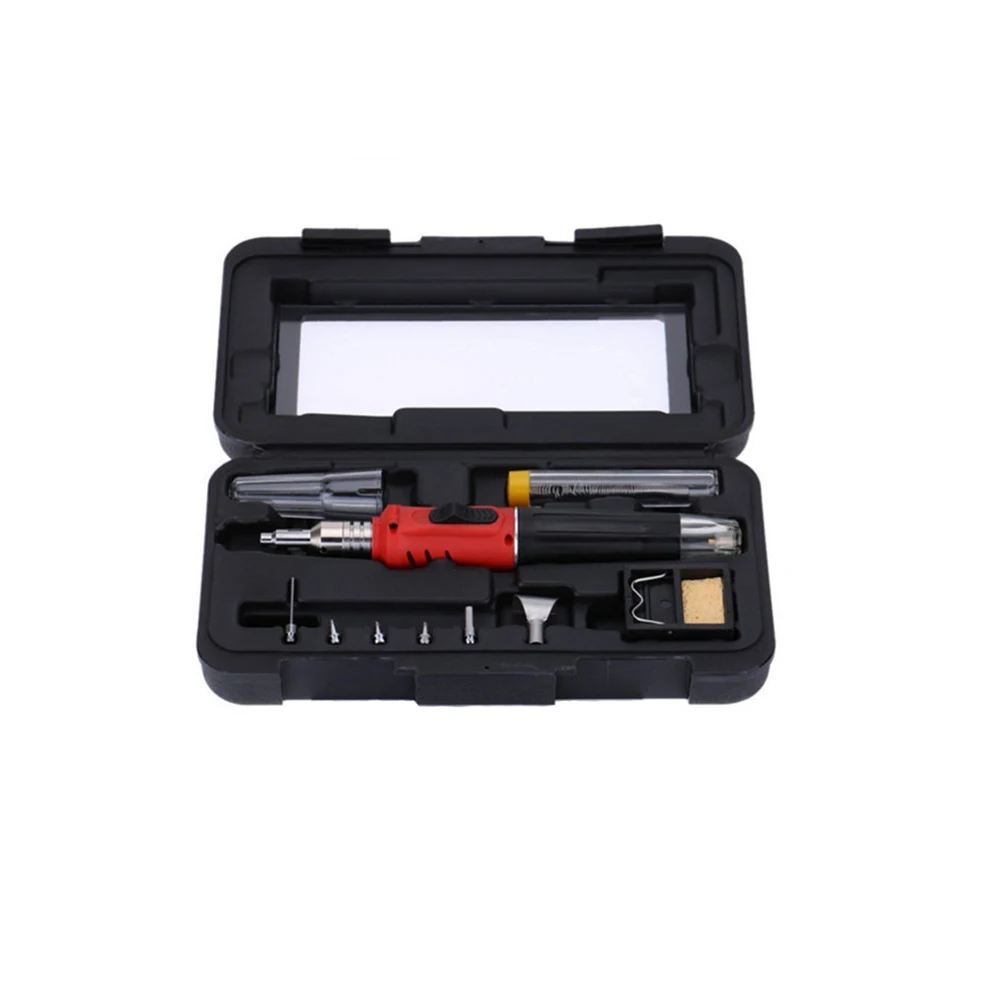 10-In-1 Gas Soldering Iron with CASE Set Multifunction HS-1115K Butane Lighter Spray Gun Set Portable Welding Equipment Tool 6