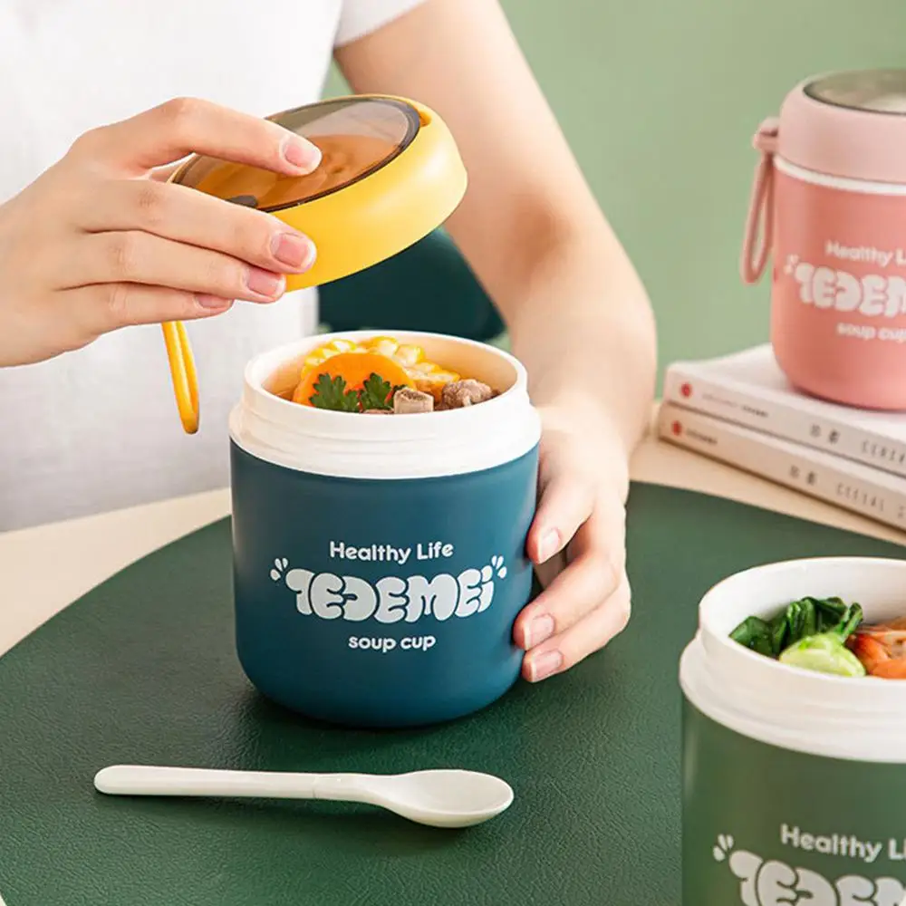 

Convenient Stainless Steel Cup Antibacterial Protection Lunch Box Breakfast Cup Antibacterial Lunch Box Comfortable Soup Can
